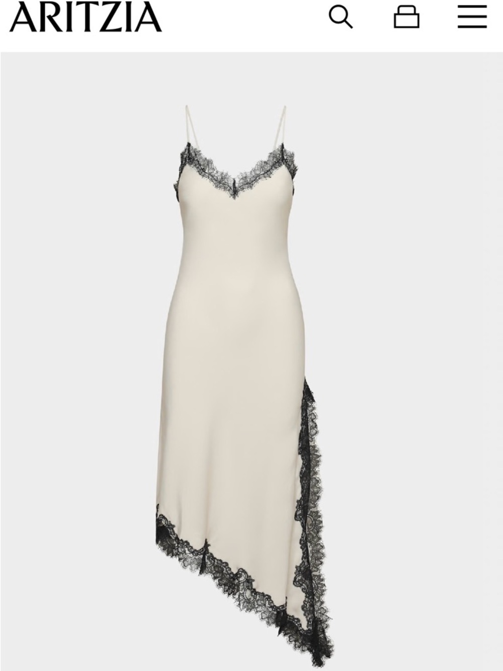 Aritzia satin lace dress EUC